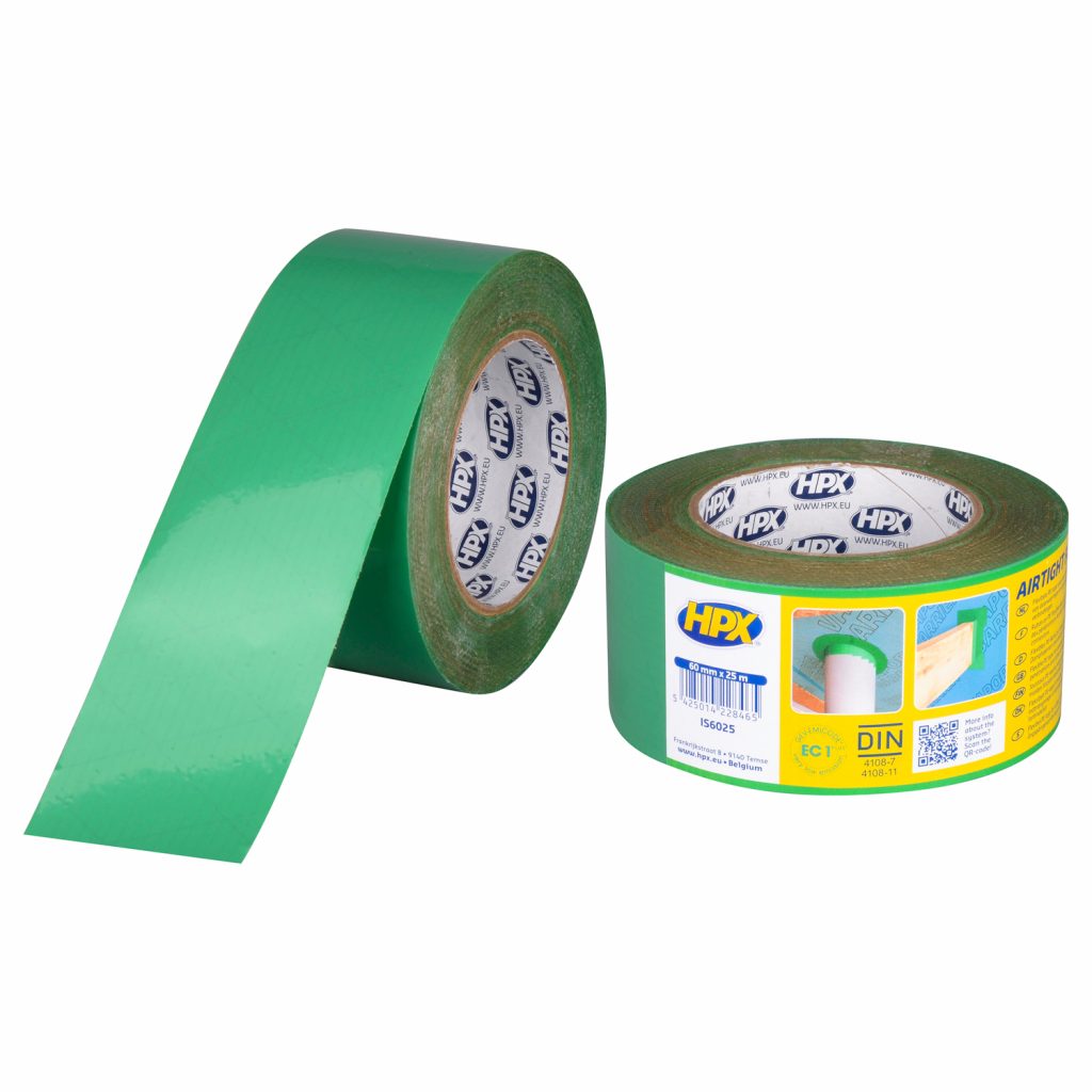 HPX Airtight Flex Höyrynsulkuteippi 60mm x 25m. Kuvassa kaksi rullaa.