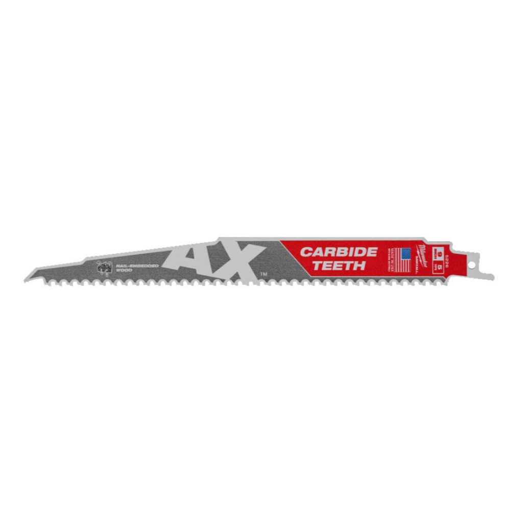 Milwaukee Puukkosahanterä AX TCT 230MM. Kuvassa yksittäinen puukkosahanterä.