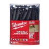 Milwaukee Inkzall tussi hienokärki 1,0 mm musta. Kuvassa 36 kappaleen muovinen myymäläpakkaus.
