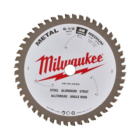 MILWAUKEE PYÖRÖSAHANTERÄ M165X15,87X48T. Kuva pyörösahanterän päältä.