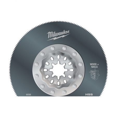 MILWAUKEE SEGMENTTITERÄ SL BIM M85X20. Kuva segmenttiterän päältä.