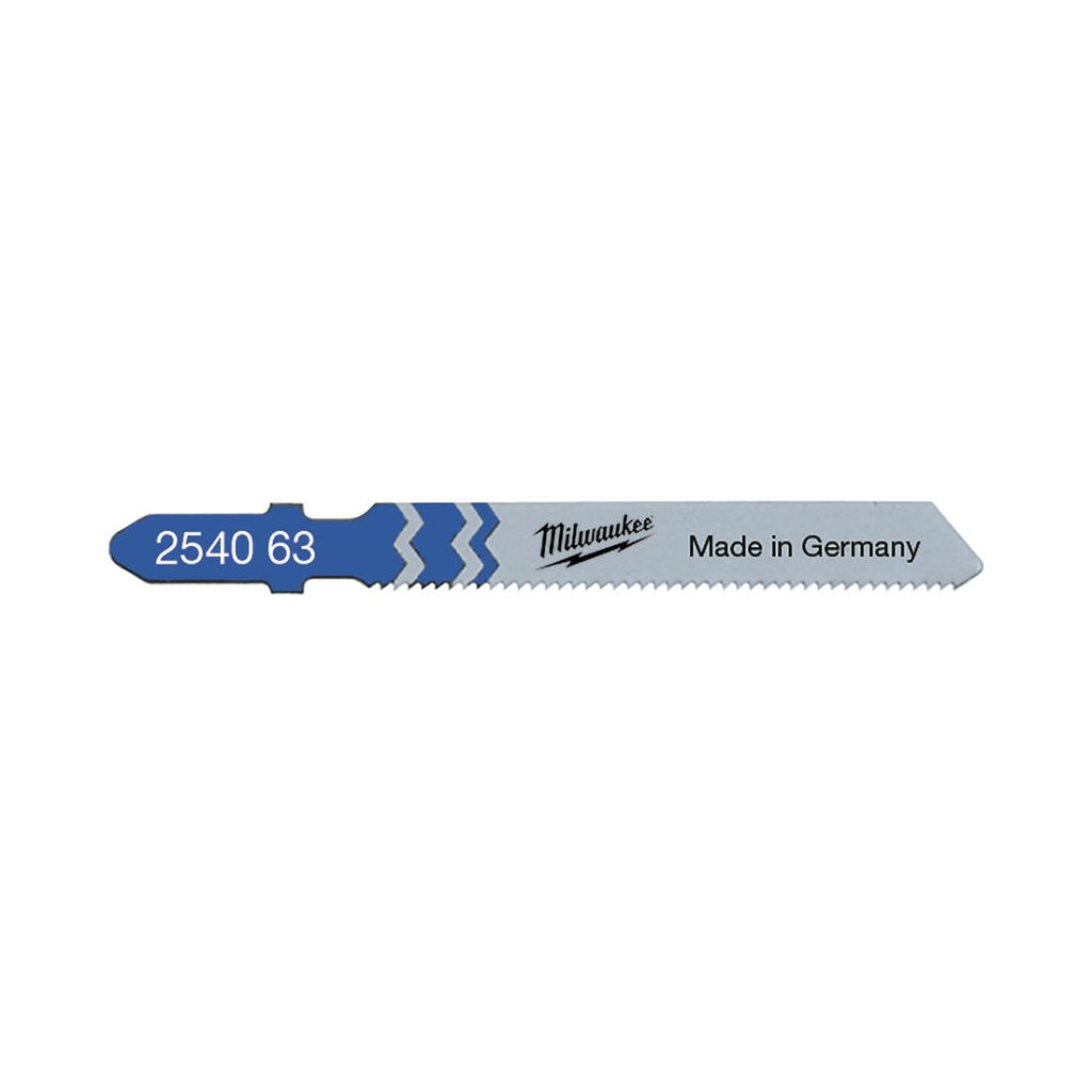 Milwaukee Pistosahanterä T118A 55/1,2 mm. Kuvassa pistosahanterä vaaka-asennossa.