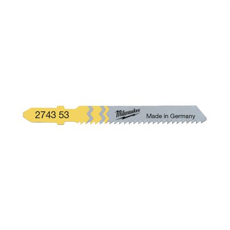 Milwaukee Pistosahanterä T119B 50/2mm. Kuvassa pistosahanterä vaaka-asennossa.