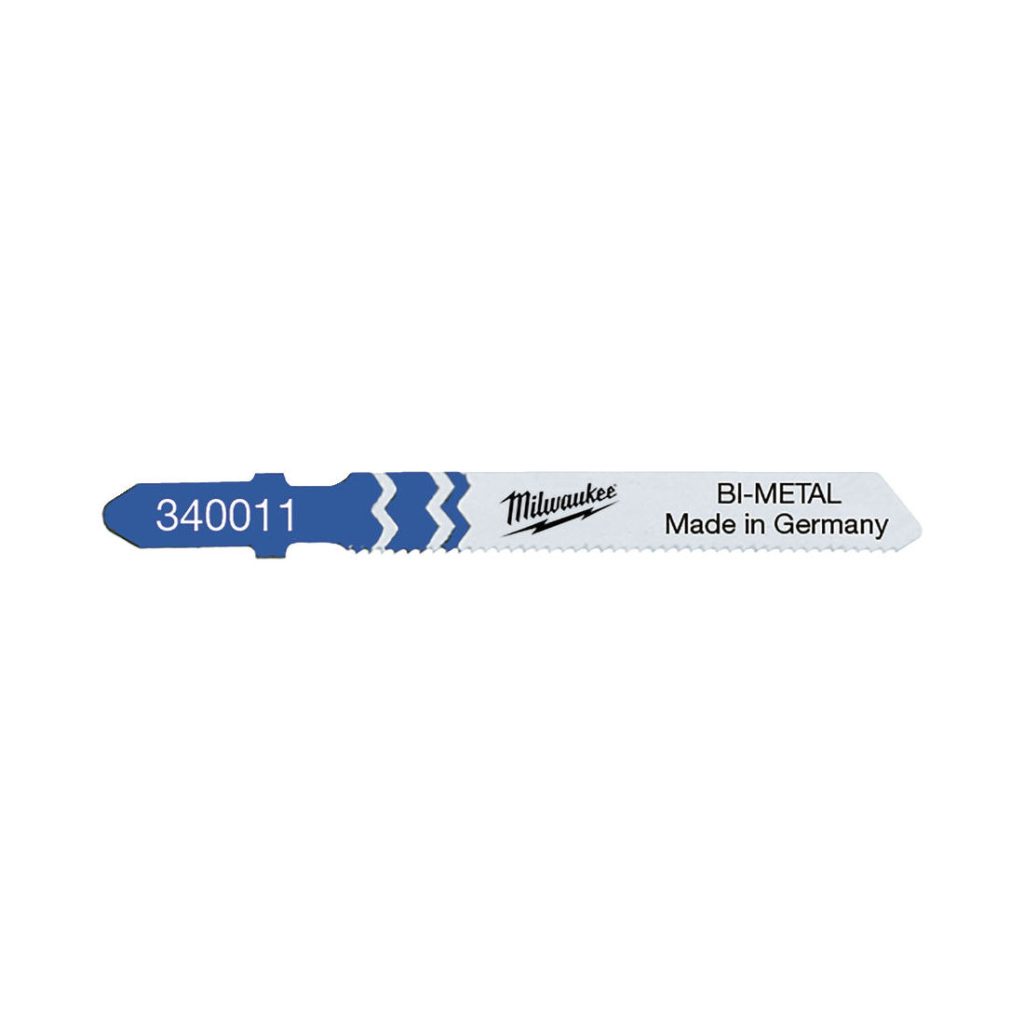 Milwaukee Pistosahanterä T118AF 55/1,2mm. Kuvassa pistosahanterä vaaka-asennossa.