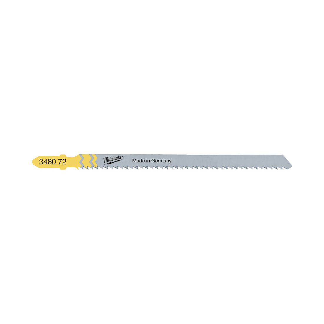 Milwaukee Pistosahanterä T101BR105/2,5mm. Kuvassa pistosahanterä vaaka-asennossa.