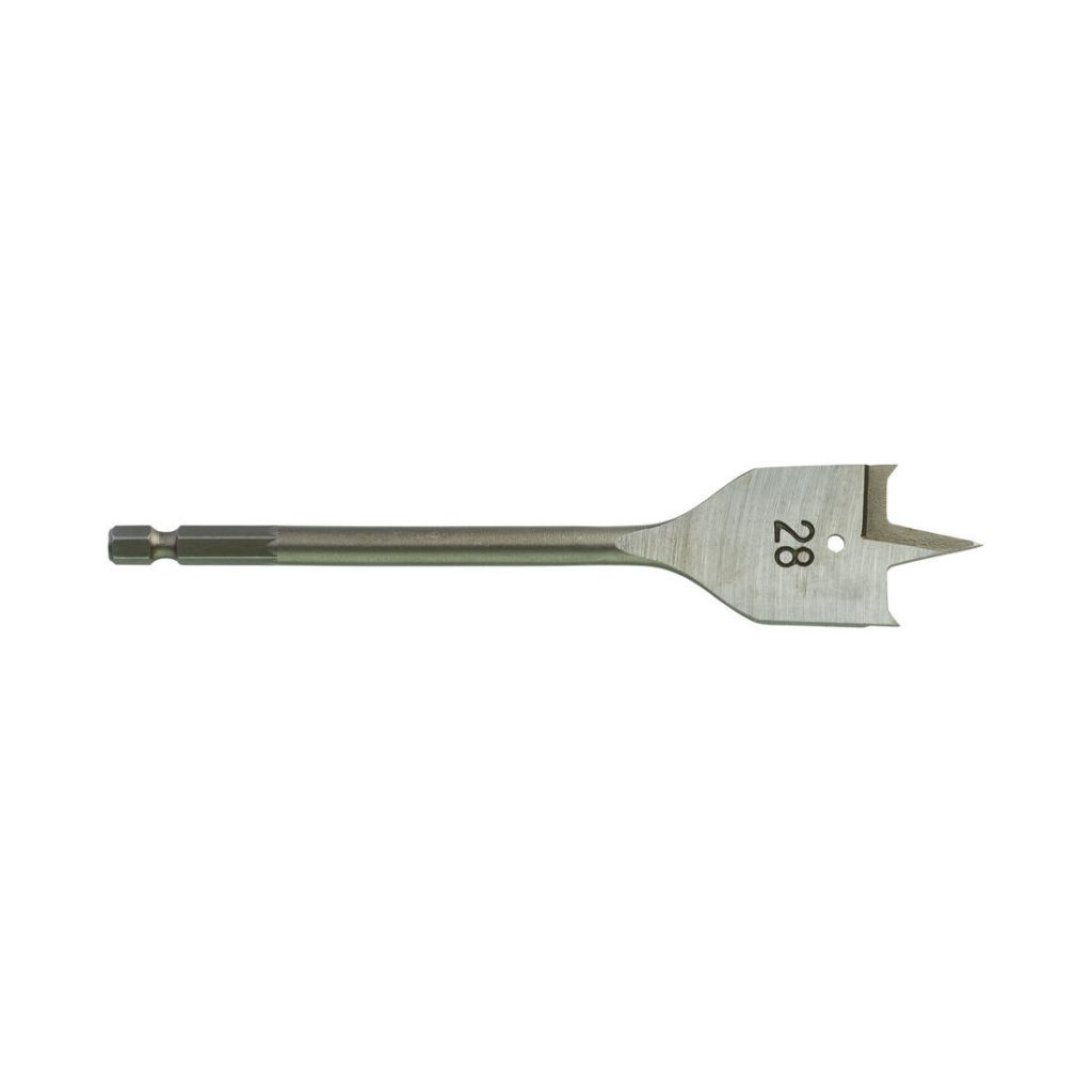 MILWAUKEE PUUPORA LATTA/LITTEÄ 28X152MM. Kuvassa poranterä vaaka-asennossa.