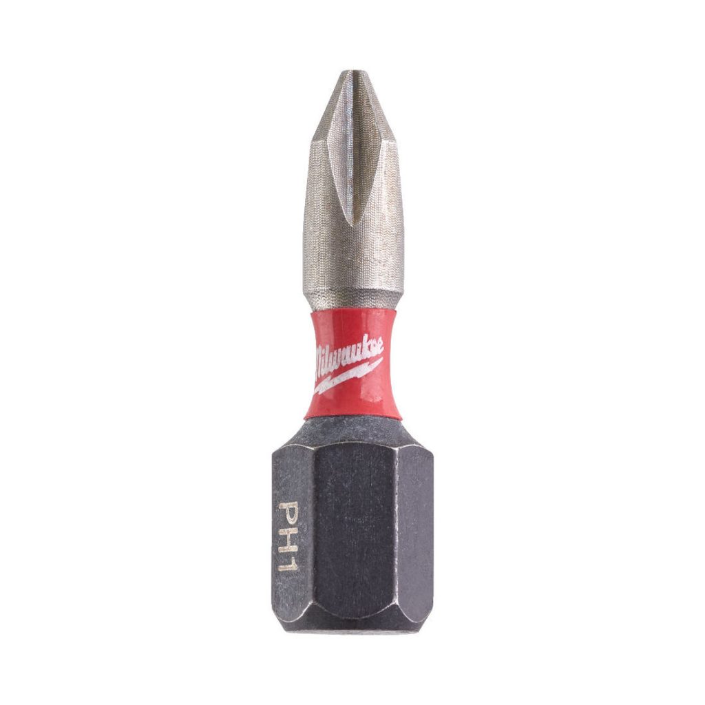 MILWAUKEE RUUVAUSKÄRKI SHOCKWAVE PH1 X 25MM. Kuvassa yksittäinen ruuvauskärki.