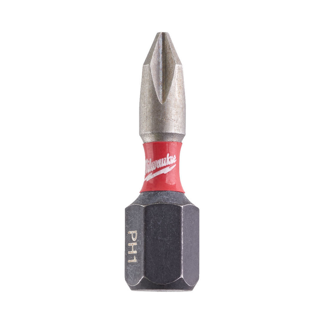 MILWAUKEE RUUVAUSKÄRKI SHOCKWAVE PH1 X 25MM. Kuvassa yksittäinen ruuvauskärki.