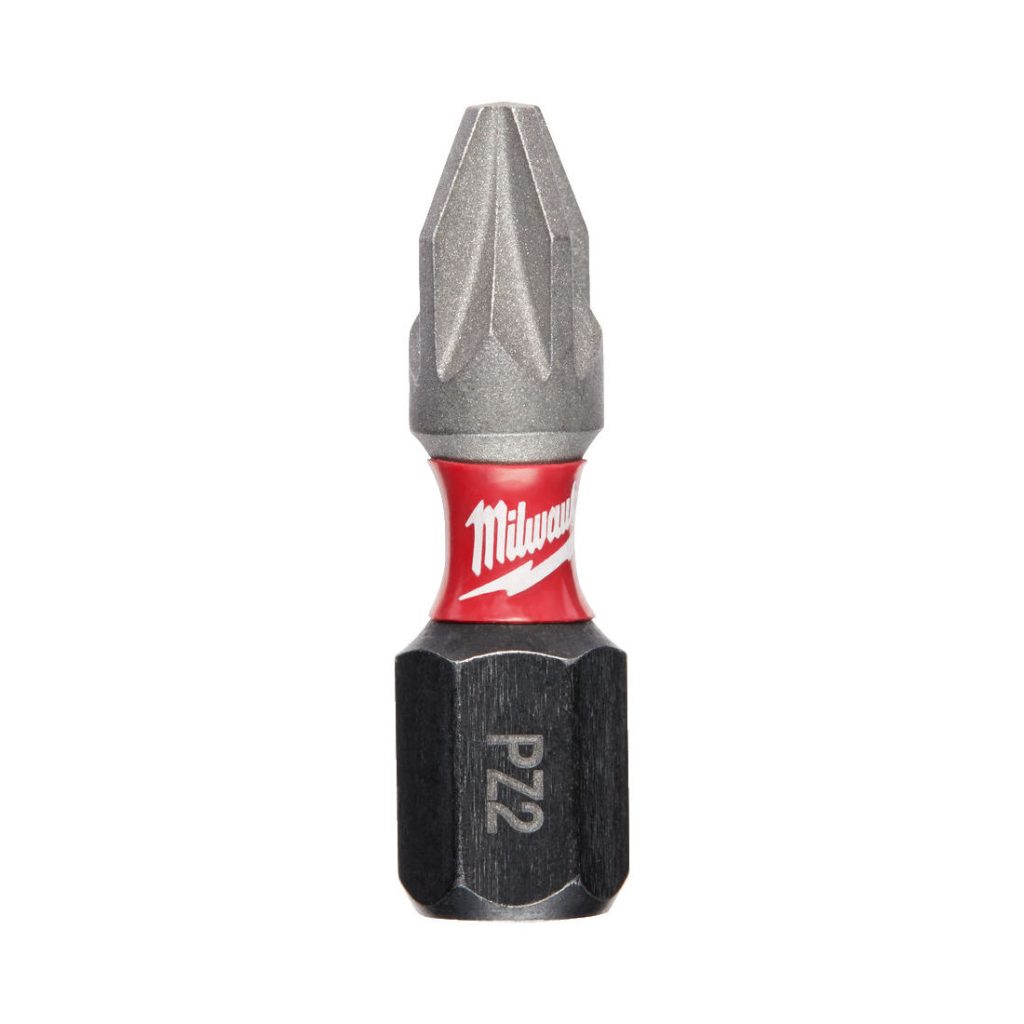 MILWAUKEE RUUVAUSKÄRKI SHOCKWAVE PZ2 X 25MM. Kuvassa yksittäinen ruuvauskärki.
