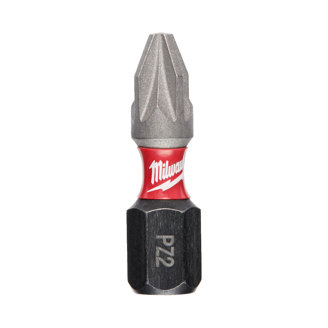 MILWAUKEE RUUVAUSKÄRKI SHOCKWAVE PZ2 X 25MM. Kuvassa yksittäinen ruuvauskärki.