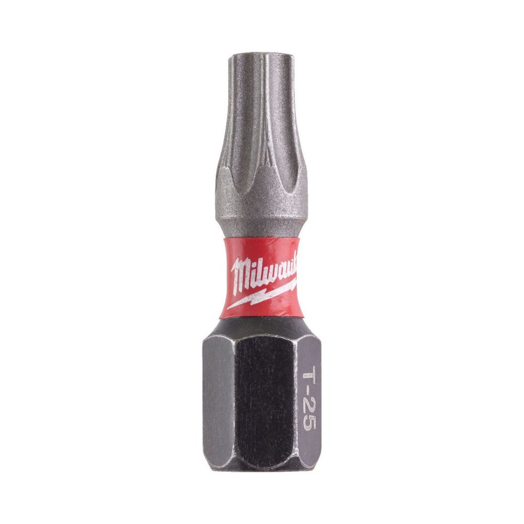 MILWAUKEE RUUVAUSKÄRKI SHOCKWAVE TX25 X 25. Kuvassa yksittäinen ruuvauskärki.