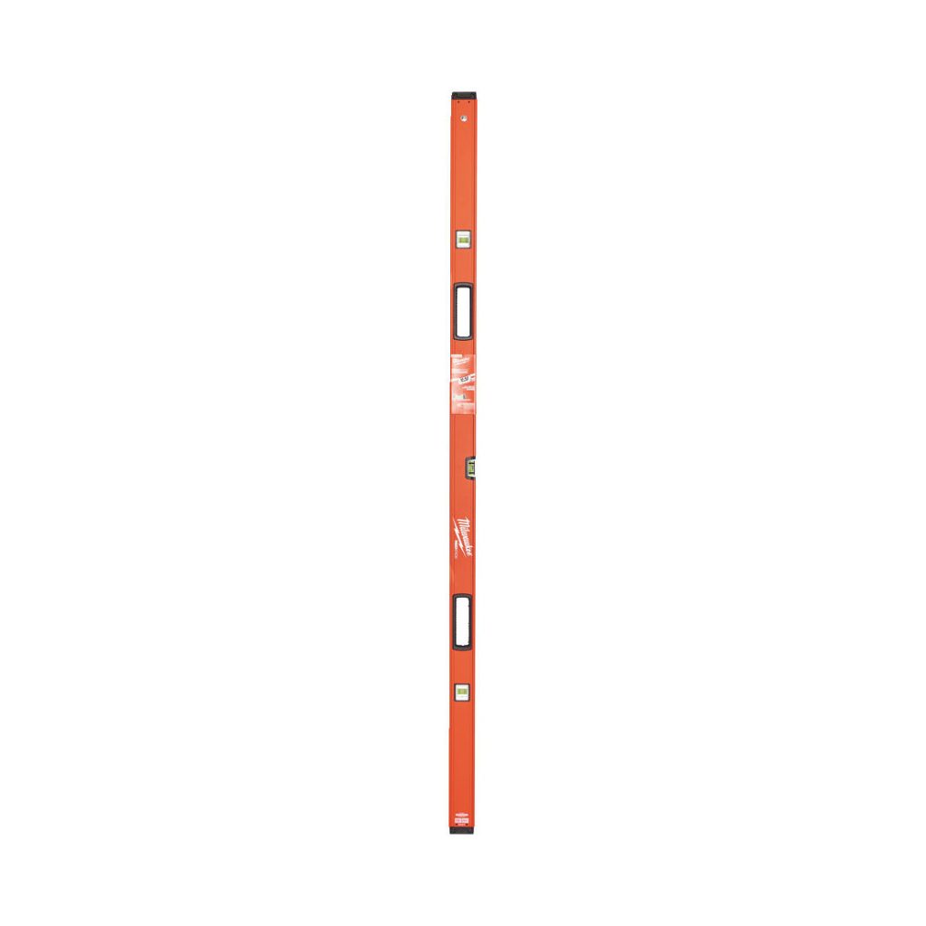 MILWAUKEE VESIVAAKA BACKBONE 180CM. Kuvassa vesivaaka pystyasennossa.