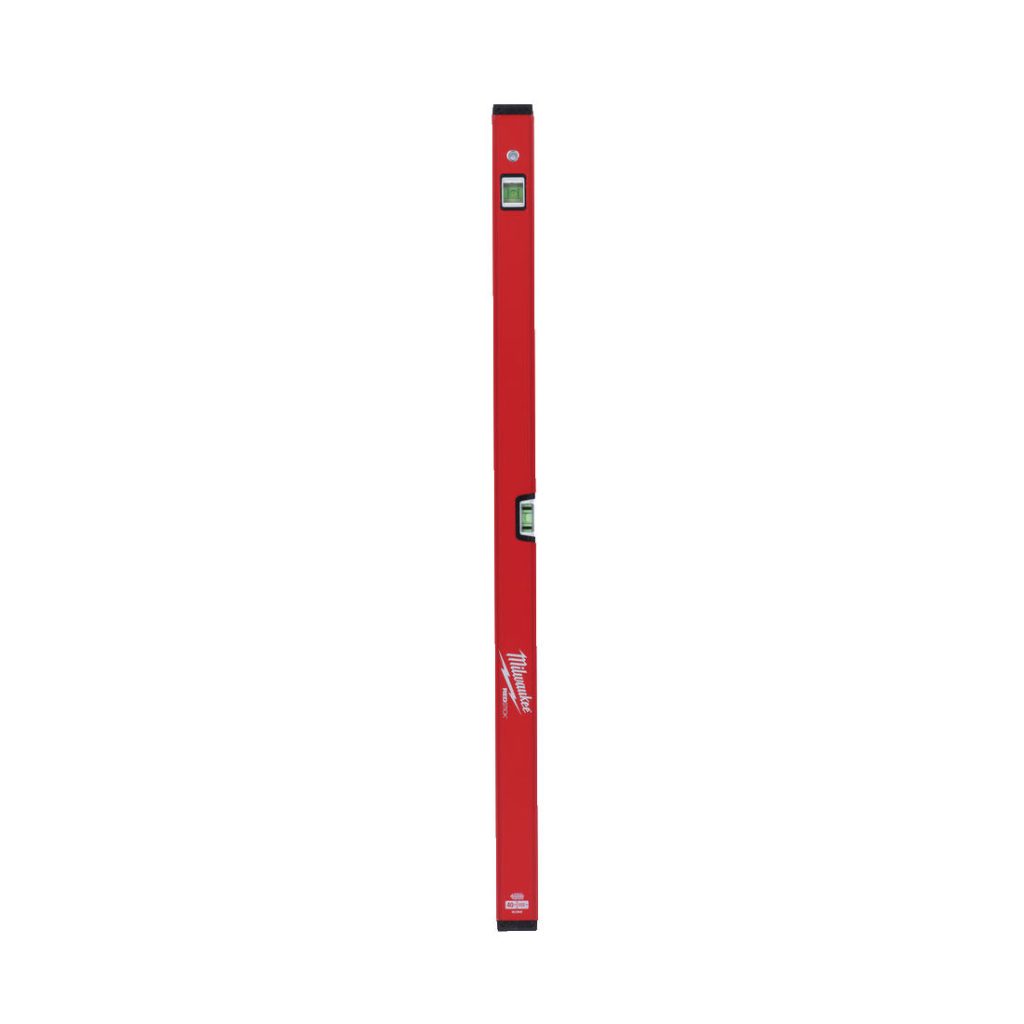MILWAUKEE VESIVAAKA COMPACT 100CM. Kuvassa vesivaaka pystyasennossa.