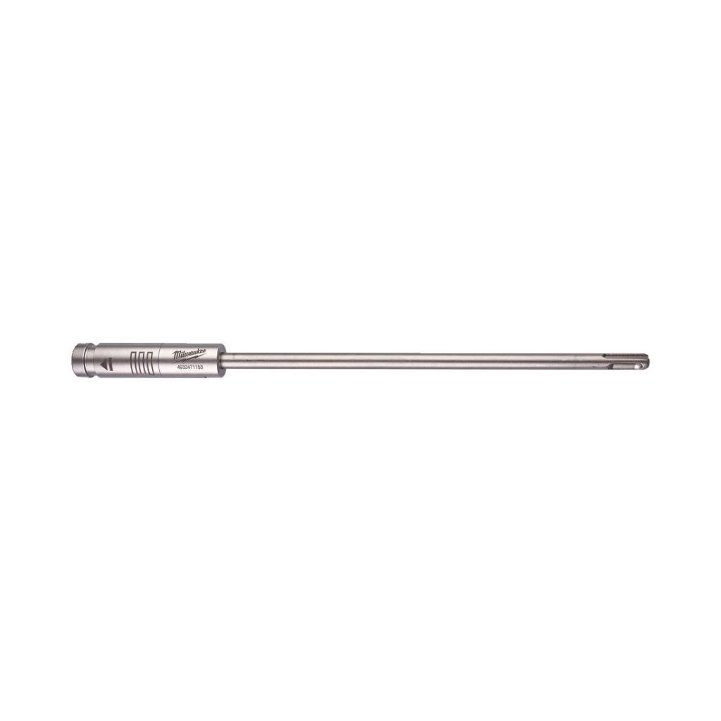 Milwaukee SDS-Plus pidennysosa 300 mm. Kuvassa pidennysosa vaakatasossa.