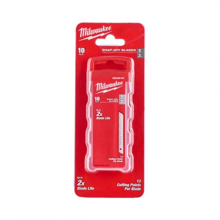 MILWAUKEE KATKOTERÄ 9MM 10 kappaleen paketti. Kuvassa Blister -pakkaus.