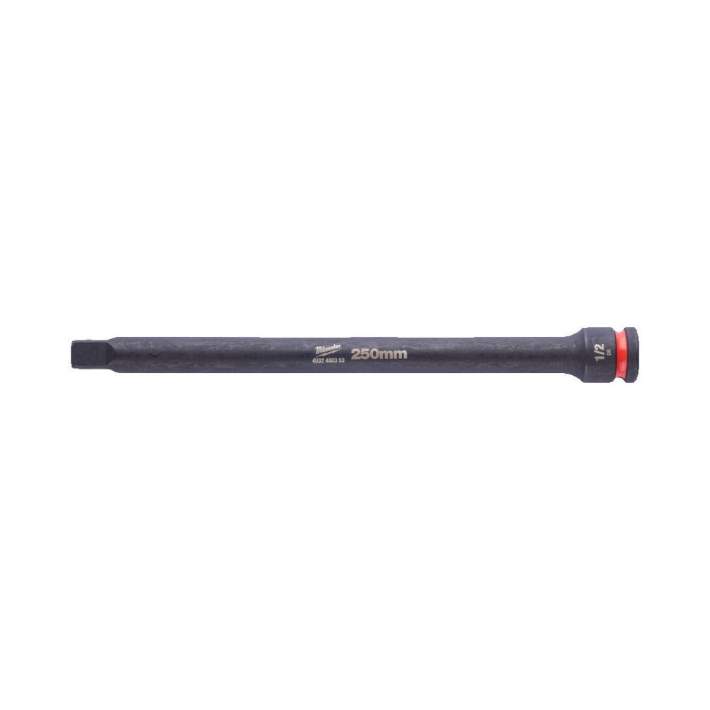 MILWAUKEE JATKOVARSI 1/2" 250MM. Kuvassa jatkovarsi edestä.