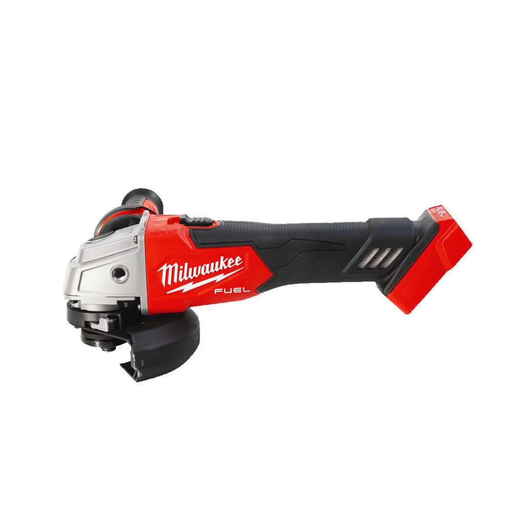 Milwaukee Akkukulmahiomakone M18 FSAG125X-0. Kuva sivulta ilman laikkaa.