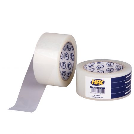 HPX Pakkausteippi kirkas 50mm x 66m. Kuvassa kaksi rullaa.