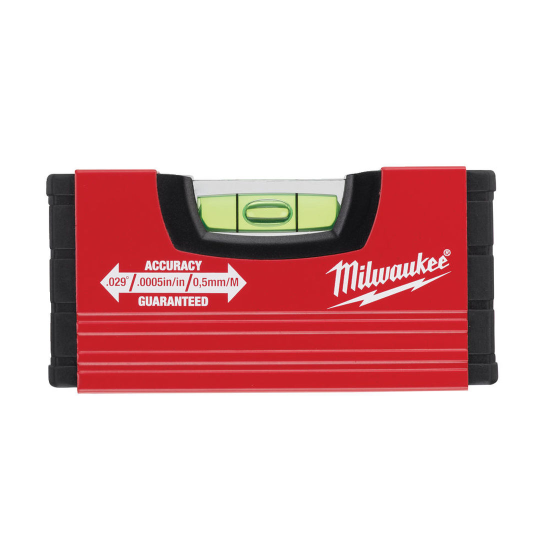 MILWAUKEE VESIVAAKA MINI 10CM. Kuvassa vesivaaka edestä.