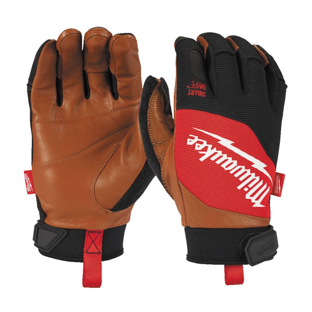 MILWAUKEE KÄSINE HYBRID NAHKA L/9. Kuvassa käsinepari.
