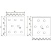 PASLODE KULMARAUTA 60x60x2,5x60. Mittakuva.