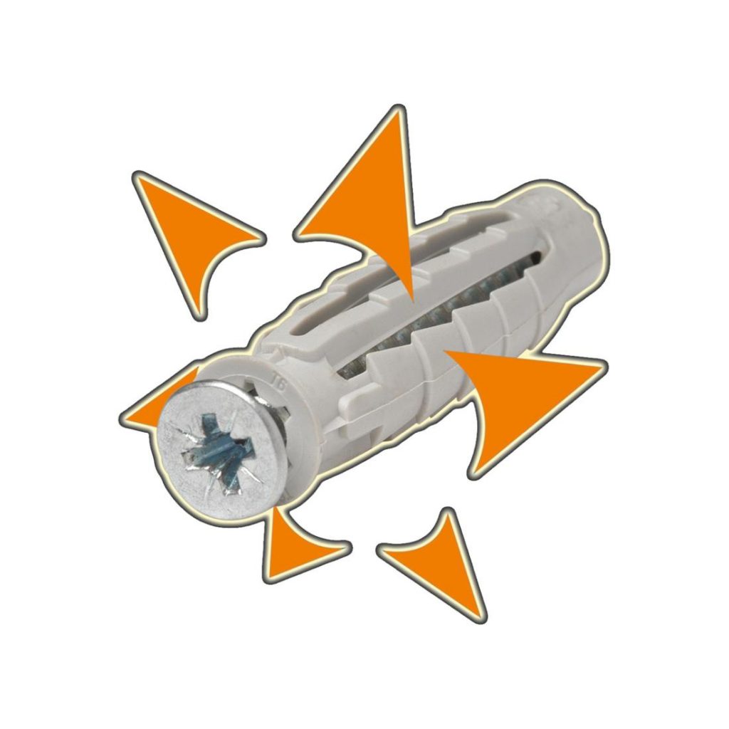 Spit PRO6 yleistulppa 10 x 50. Kuva toimintaperiaatteesta.