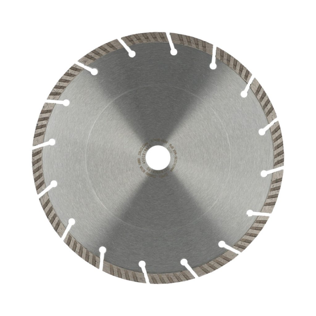 CLIPPER STANDARD BETON TURBO H8 230x22.23 TIMANTTIKATKAISULAIKKA. Kuva alapuolelta.