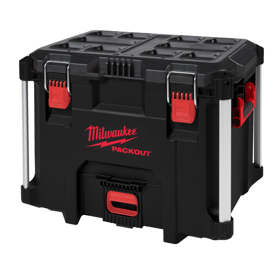Milwaukee Packout XL laatikko. Kuva etuviistosta.