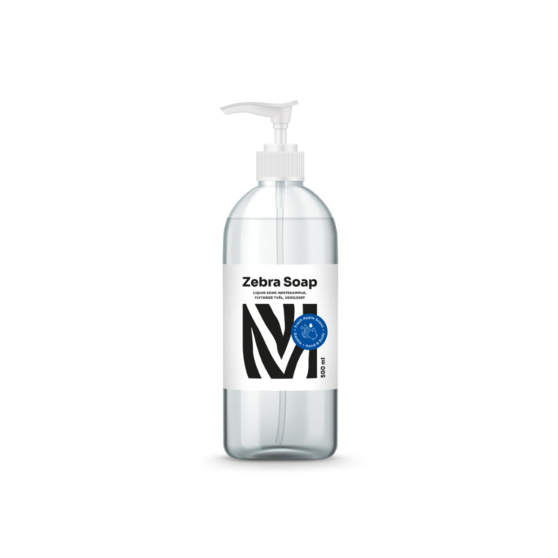 Nestesaippua Zebra Soap 500ml pumppupullo.