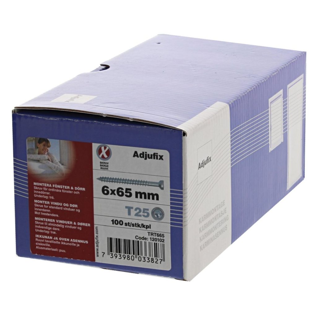 Adjufix Ruuvi 6 x 50 TX25 100 kappaleen rasia.