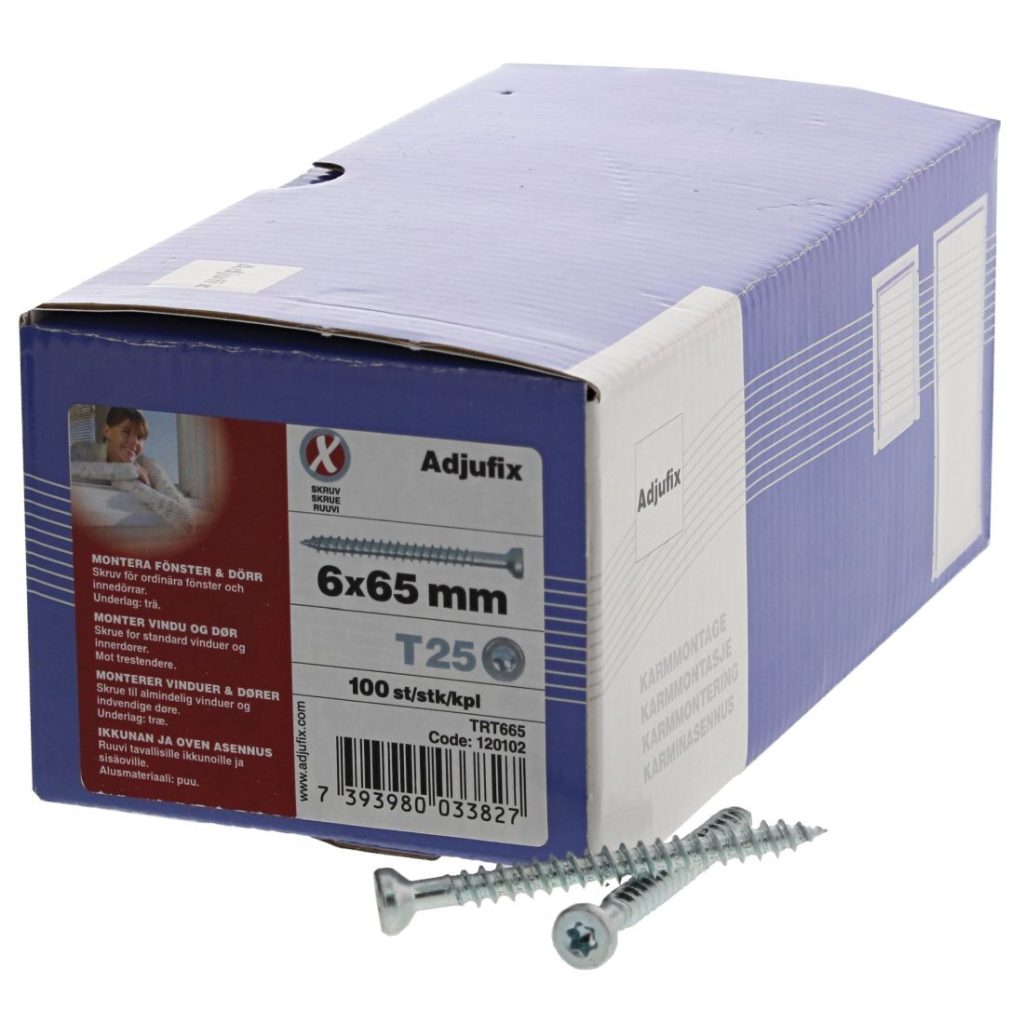 Adjufix Ruuvi 6 x 50 TX25 100 kappaleen rasia.