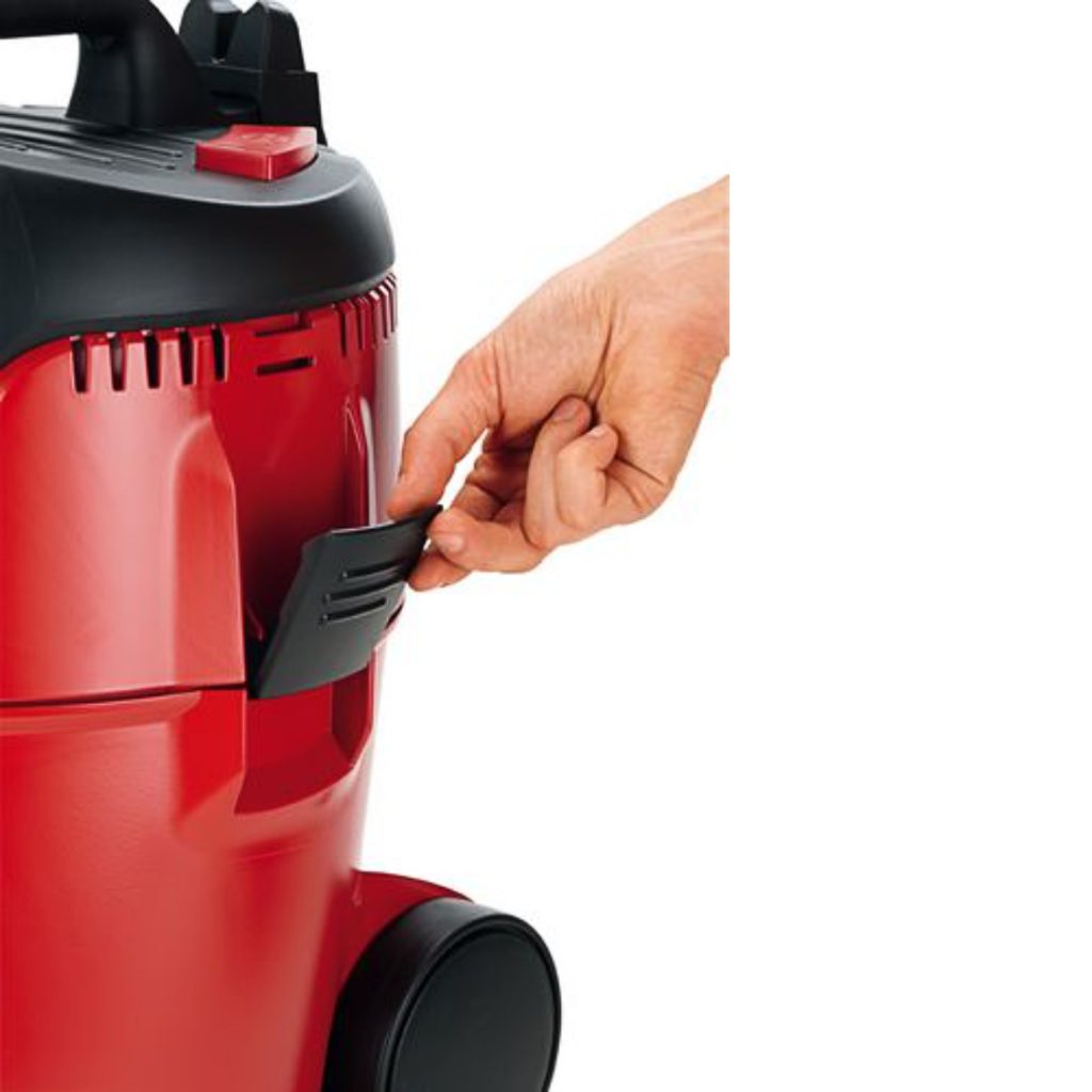 Flex VC 21 L MC automaatti-imuri 1250 W. Lähikuva yläosan pikalukitusjärjestelmästä.