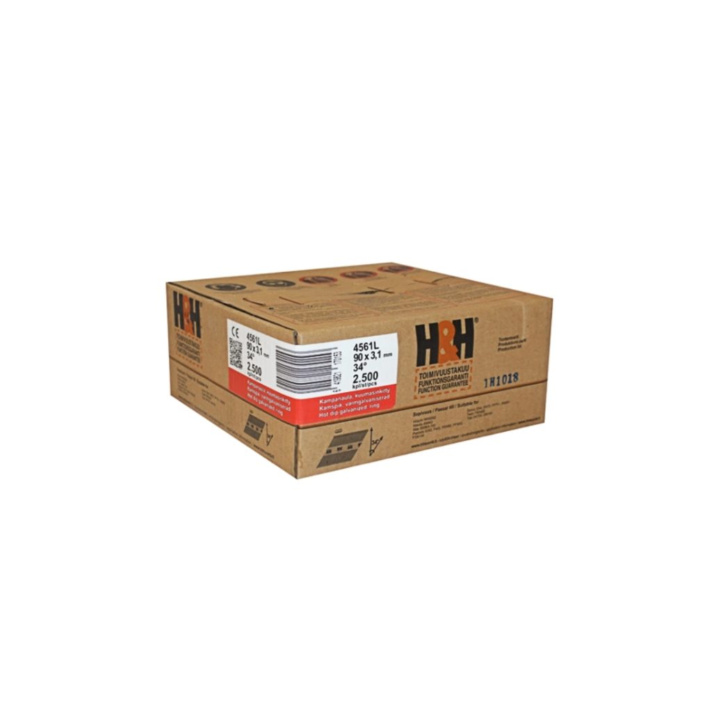 Konenaula 34-ast. 3,1 x 90 kzn kampa 2500 kpl laatikossa.