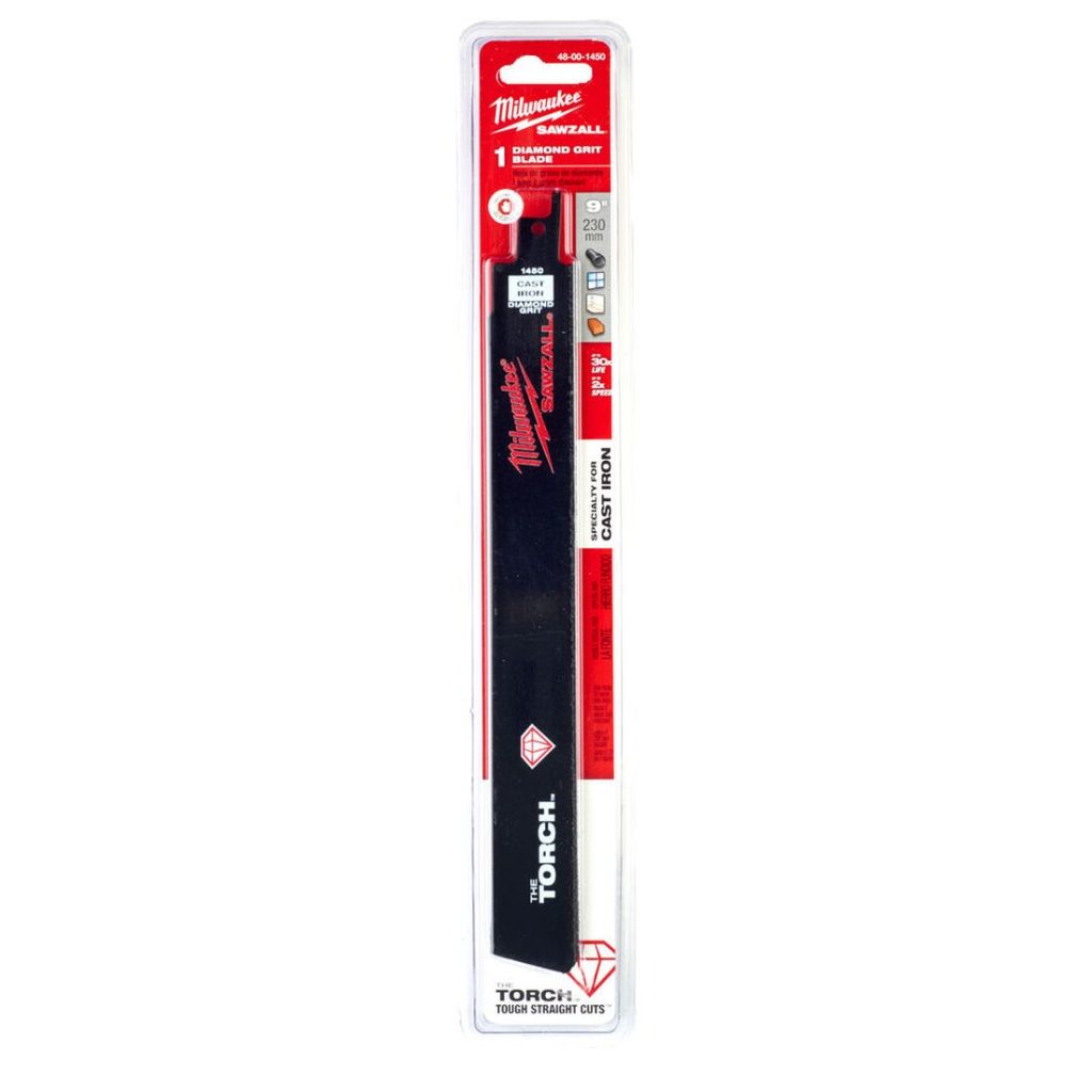 Milwaukee puukkosahanterä timantti 230 mm paketissaan.