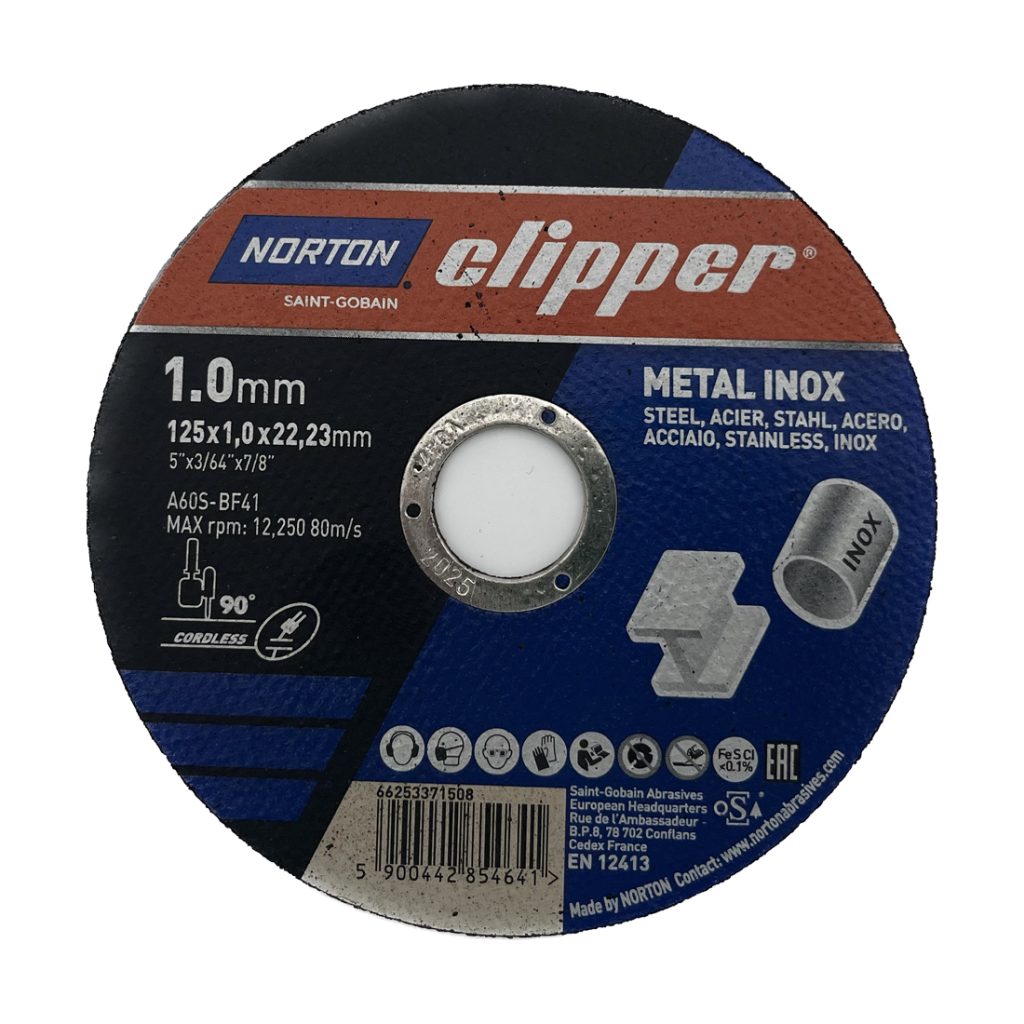 Norton Clipper Katkaisulaikka 125 x 1,0 Inox.