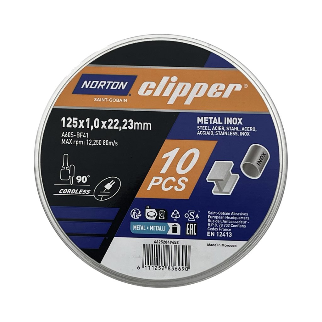 Norton Clipper Katkaisulaikka 125 x 1,0 Inox paketti.