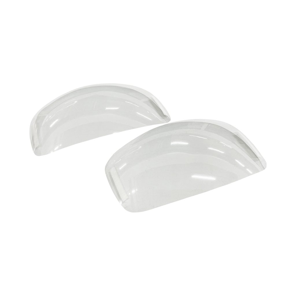 CleanAIR AerGO UniMask Suojakalvo. 20 kappaleen pakkaus. Kuvassa kaksi UniMask varavisiiriä.