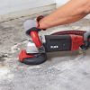 LD 18-7 125 R 1800W kahden käden betonihiomakone 125mm laikalla. Kuvassa hiotaan betonilattiaa.
