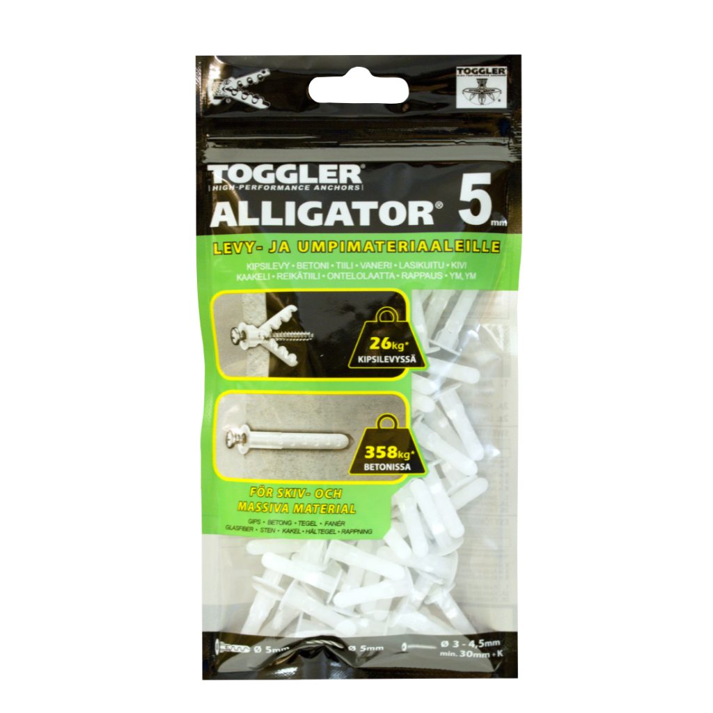 ALLIGATOR AF5 5 mm laipalla. 100 kpl pussi.