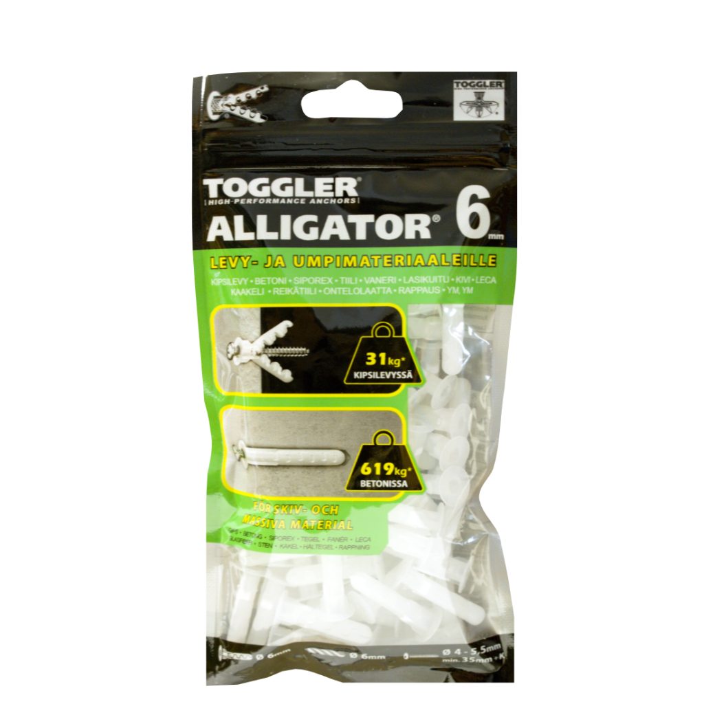 ALLIGATOR AF6 6mm laipalla. 100 kpl pussi.