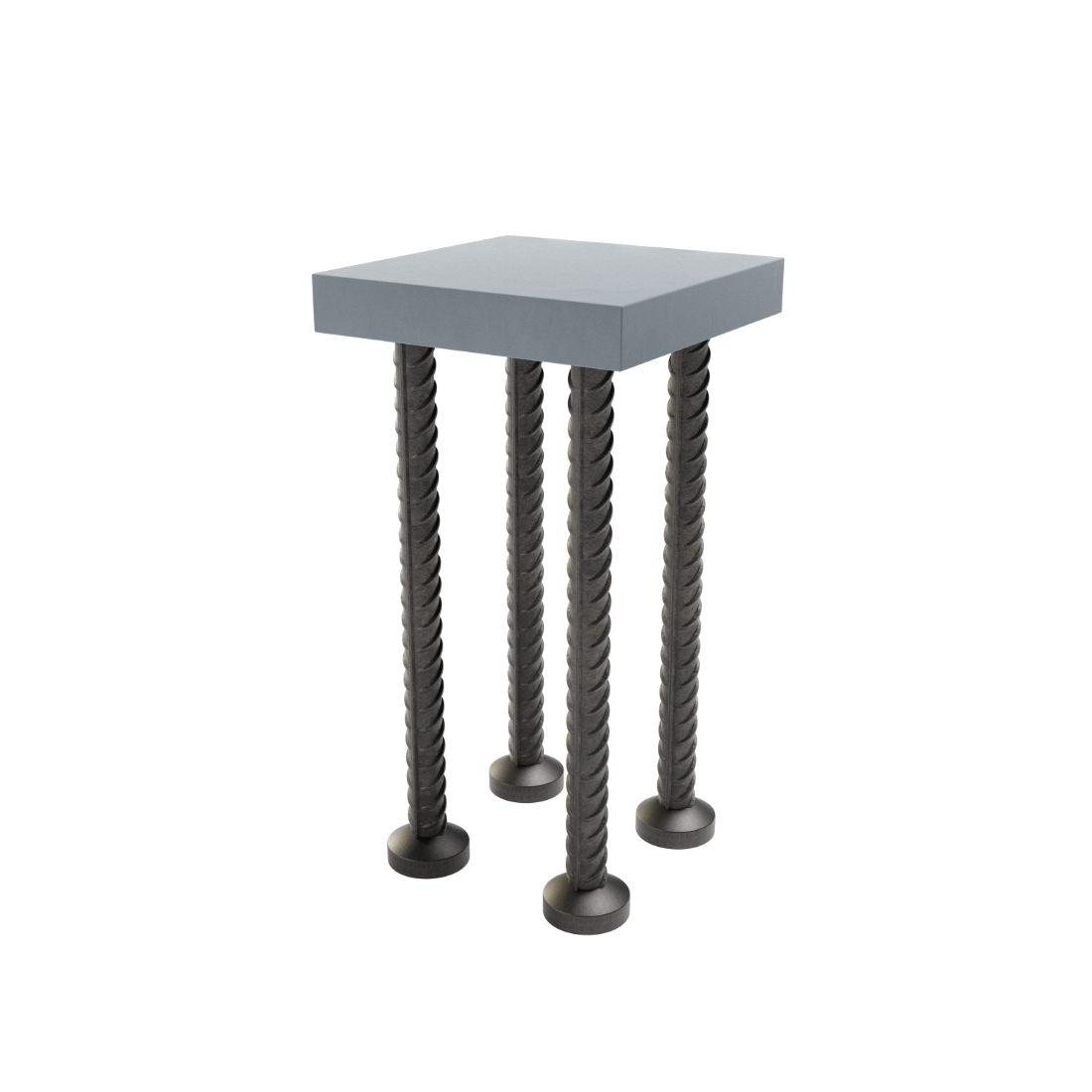Kuvassa kiinnityslevy 150 x 150 mm etuviistosta.
