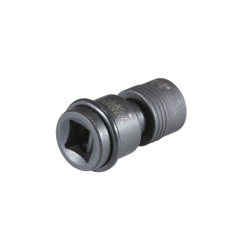 MAKITA Bitsiadapteri 1/2" vääntimiin 1/4" bitseille. Kuvassa bitsiadapteri etuviistosta.