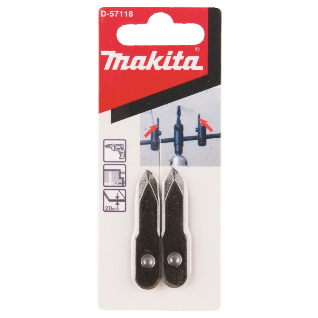 MAKITA Varaterät 2 kpl - Malleille D-57093 sekä D-57102. Kuvassa varateräpakkaus edestäpäin.