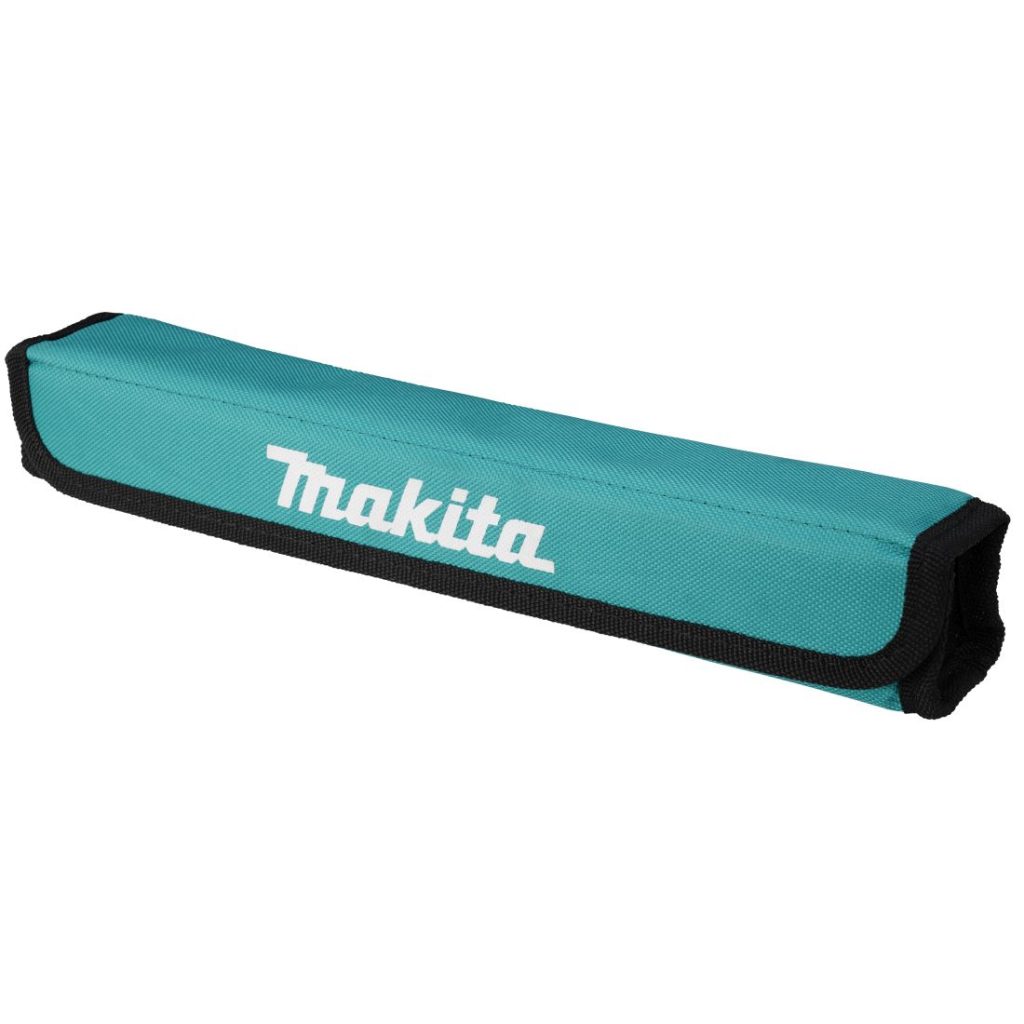 MAKITA Voimahylsylajitelma Impact Black 1/2" 9-osaa. Kuvassa suljettu voimahylsylajitelman kangaspussi etuviistosta.