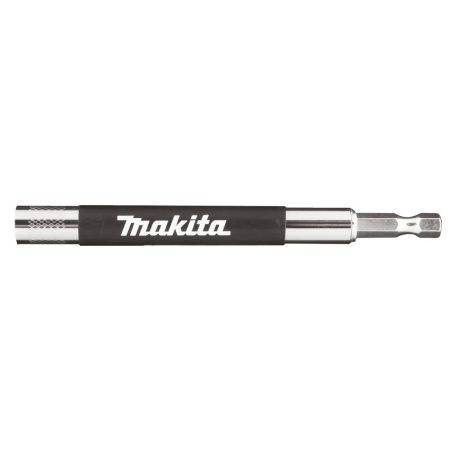 MAKITA Ruuvauskärjen pidin 1/4" 120mm, magneetti, ohjauskauluksella. Kuvassa ruuvauskärjenpidin sivustapäin.