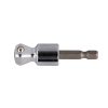 MAKITA Hylsyadapteri 1/4" bitsikiinnityksestä 1/2" neliöpää hylsykiinnitykselle, 60 mm. Wobble. Kuvassa hylsyadapteri sivustapäin.