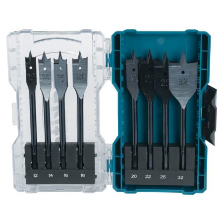 MAKITA Poranteräsarja 1/4" kuusiokantakiinnitys, 8-osaa. Kuvassa poranteräsarja edestäpäin.