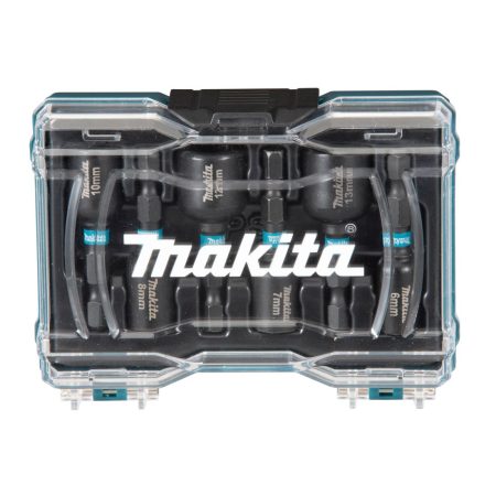 MAKITA Magneettikuusiohylsysarja Impact Black 6-osaa. Kuvassa magneettihylsysarja edestäpäin.