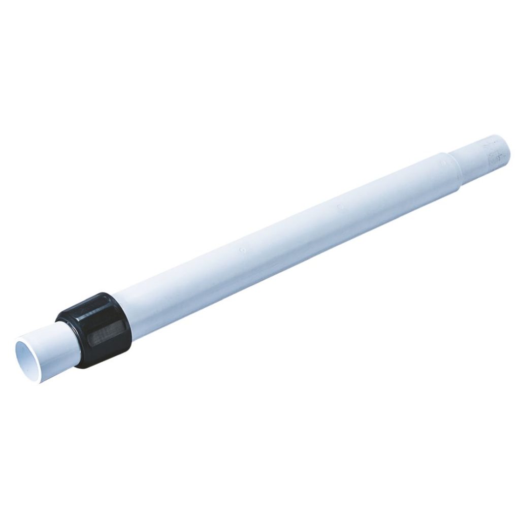 MAKITA Imuputki teleskooppinen Ø 27 mm x 500 - 850 mm. Kuvassa imuputki etuyläviistosta.