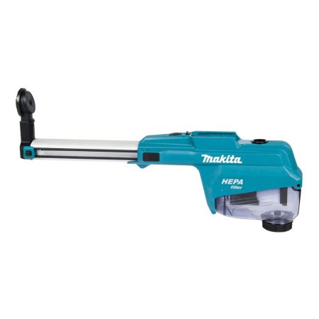 MAKITA Pölynimulisälaite DX15. Kuvassa pölynimulisälaite sivustapäin.